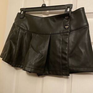 Celebrity Pink Black Faux Leather Skirt